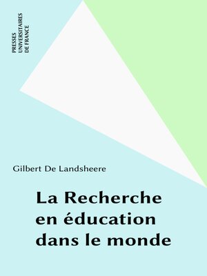 cover image of La Recherche en éducation dans le monde